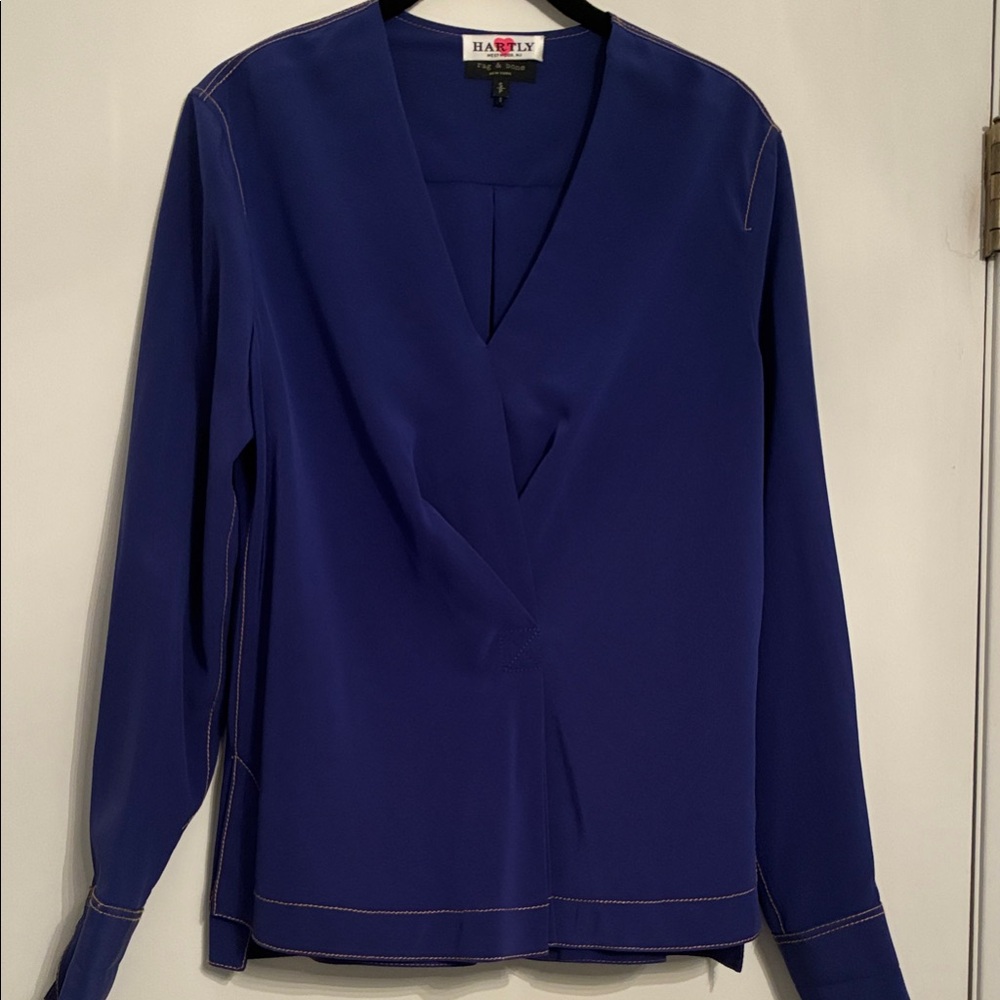 rag & bone Women's Royal Blue Blouse